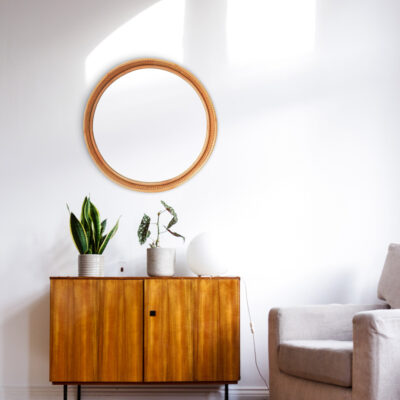 Rattanly Round Wall Mirror Handwoven Natural Entryway Living Room Home Decor Essentials Rustic Bohemian Style Degree Sg Singapore
