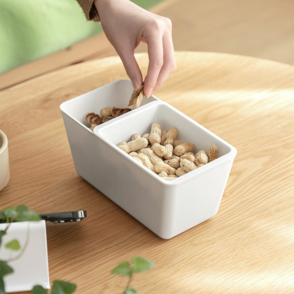 Mini 2-Tier Snack & Fruits Container Bowl For Nuts Fruit Bowl Simple Snack Bowl Mess Free Kitchen Utensils Dinnerware Style Degree Sg Singapore