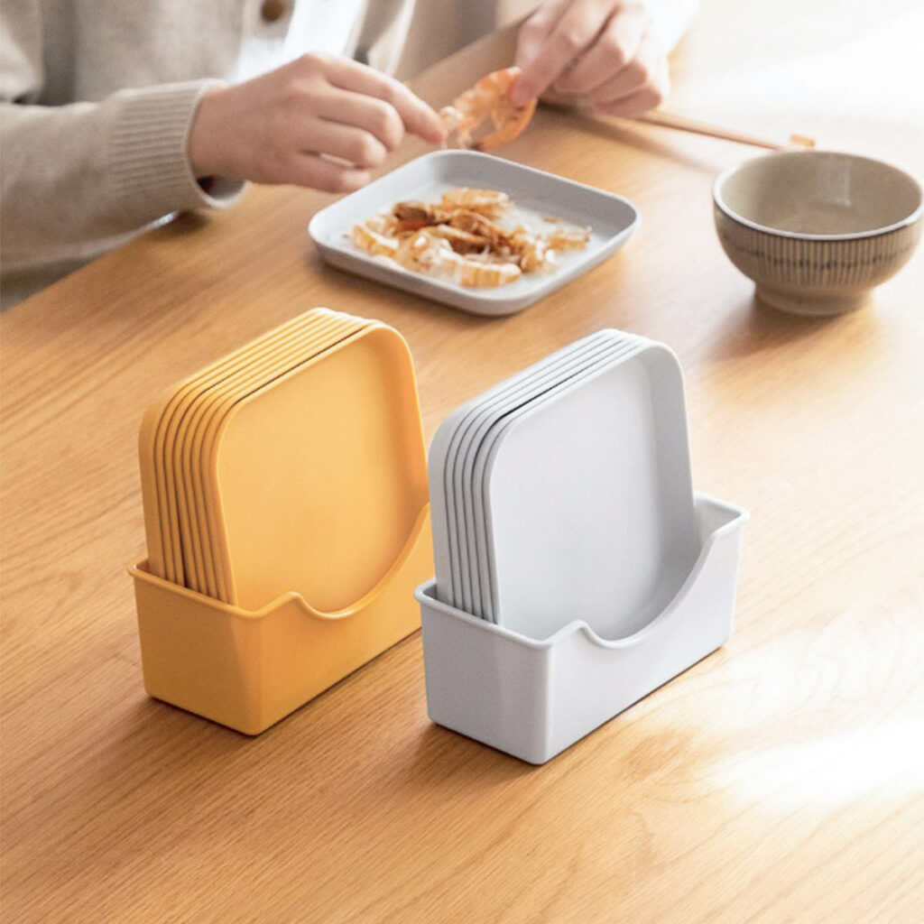 Together Snacking Plates 8pc Set With Holder Small Reusable Snack Plates Fruit Plates Small Spit Bones Plates Home Dining Plates Style Degree Sg Singapore