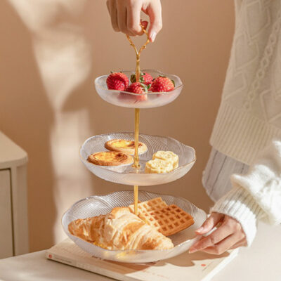Exquisitely 3-Tier Snacks Platter Snack Display Pastries And Biscuits Stand Dessert Display Dinnerware Dinner Party Essentials Style Degree Sg Singapore