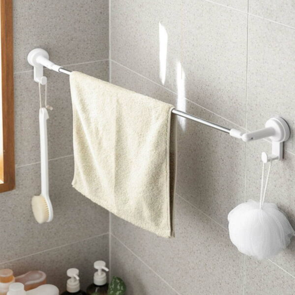 Versatile Towel Rail Wall Holder Adjustable Hanger Storage Drill-free Bathroom Corners Holder Shampoo Bathroom Holder Style Degree Sg Singapore