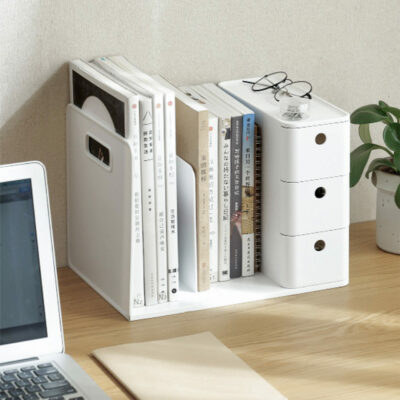 Minimalist Book Divider Organizer (With Drawers) Book Stand School Office Supplies Stationery Desk Shelf Essential Style Degree Sg Singapore