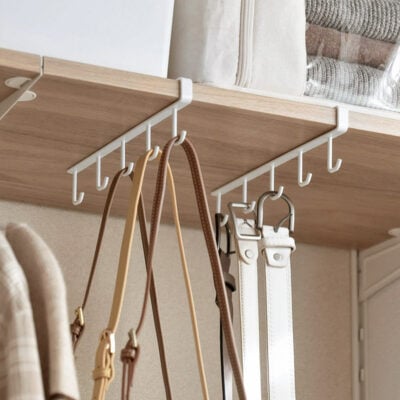 Easy Under Cabinet Hanging Hooks Kitchenware Cooking Utensils Bags Cabinet Shelf Organizer Closet Essentials Style Degree Sg Singapore