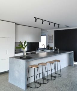 Long concrete kitchen island, Long kitchen island with concrete design, Style Degree, Singapore, SG, StyleMag.