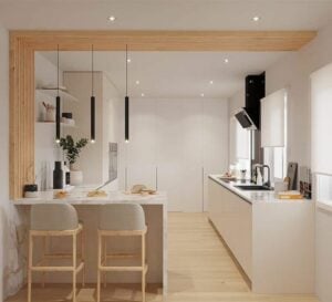 Marble kitchen peninsula, White marble kitchen peninsula, Style Degree, Singapore, SG, StyleMag.