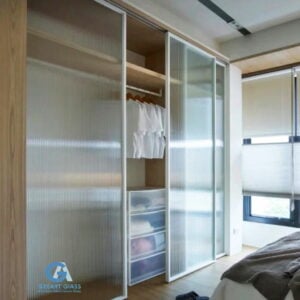 White framed fluted glass wardrobe door, Sliding white fluted glass wardrobe door, Style Degree, Singapore, SG, StyleMag.