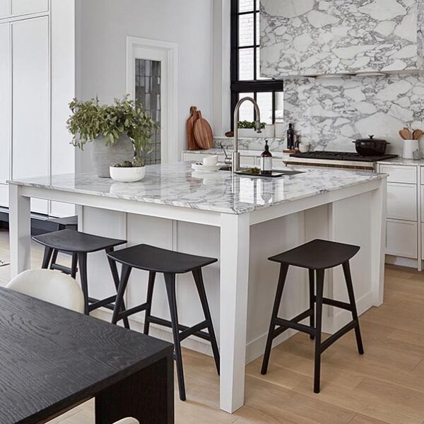 White Modern Square Kitchen Island Dining Table - StyleMag - Style Degree