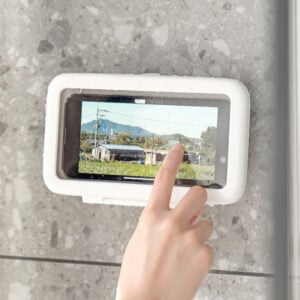 Hands-Free Phone Wall-Mounted Holder Waterproof Bathroom Phone Holder Bathroom Mirror Phone Holder Shower Phone Holder Waterproof Bathroom Kitchen Essentials Style Degree Sg Singapore