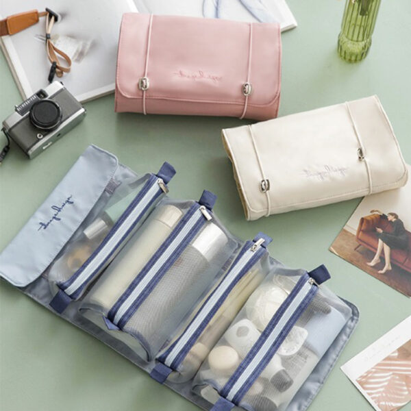 Rollable Compact Toiletries & Makeup Pouch Toiletry Bag For Ladies Travel Toiletry Bag Travel Makeup Bag Organizer With Compartments Travel Essentials Style Degree Sg Singapore