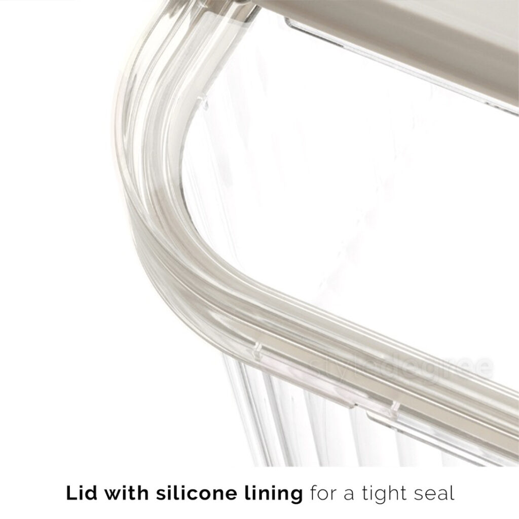 Classy Fluted Airtight Rice Box | With Garlic Storage | Style Degree