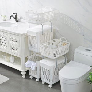 3-In-1 Stackable & Rollable Laundry Basket Three Tier Laundry Basket Multi Tier Laundry Basket With Wheels Cleaning Laundry Essentials Style Degree Sg Singapore