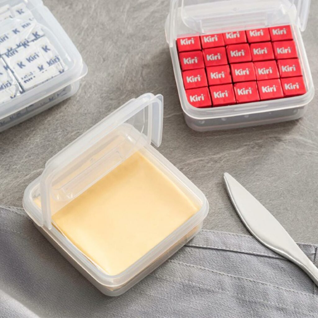 Cheese Slice & Cube Fridge Storage Box (2pc Set)