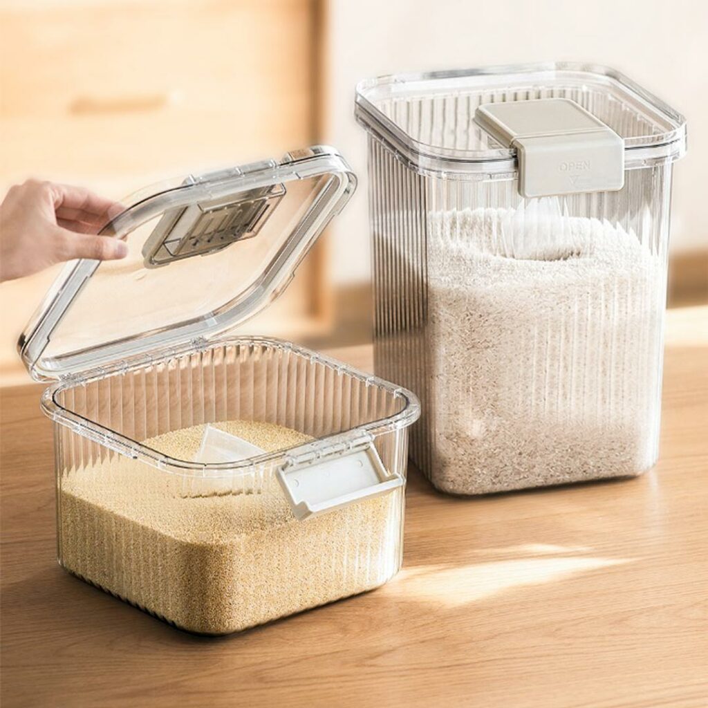 Classy Fluted Airtight Rice Box Airtight Rice Container Rice Storage Container Tupperware Rice Container Style Degree Sg Singapore