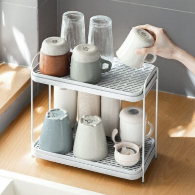 Double Layer Cups & Utensils Dryer Rack