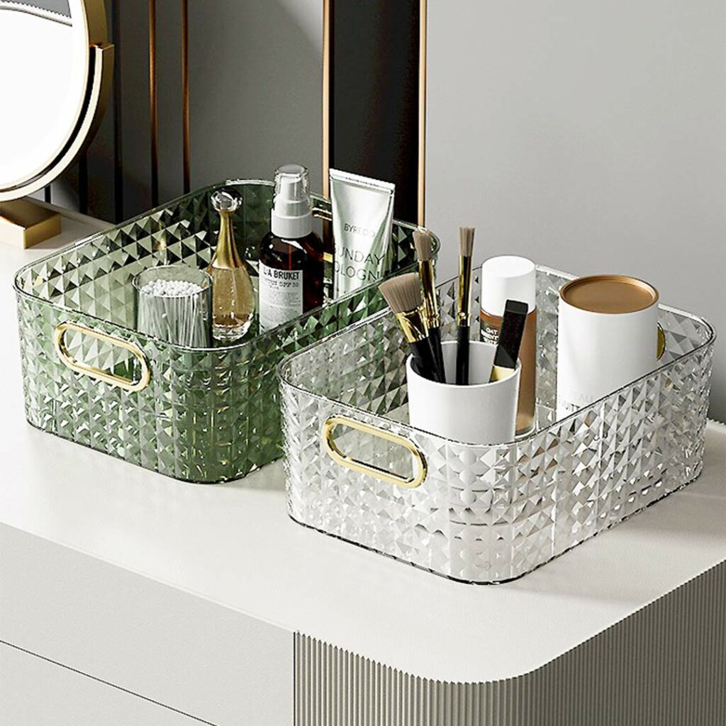 Exquisitely Tinted Storage Bin Stylish Storage Bins Transparent Aesthetic Storage Bins For Shelves Organizing Essentials Style Degree Sg Singapore