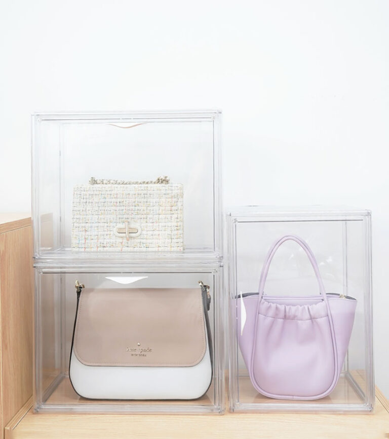 Clear & Stack Handbag & Purse Box | Wardrobe & Closet Storage