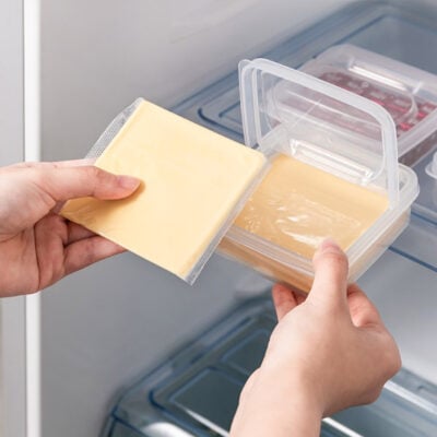 Cheese Slice & Cube Fridge Storage Box (2pc Set)