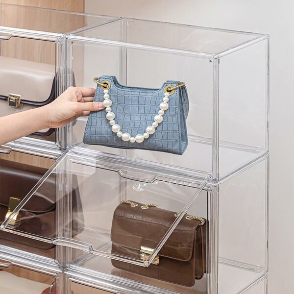 Clear Handbag & Purse Stackable Box Clear Stackable Shoe Boxes Clear Stackable Drawers Stackable Boxes For Storage Style Degree Sg Singapore
