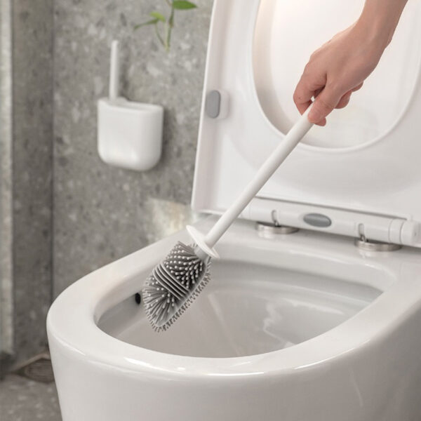 Dual Toilet Bowl Brush Scrub (With Wall Holder) Silicone Toilet Brush Toilet Bowl Brush And Holder Bathroom Cleaning Brush Bathroom Essentials Style Degree Sg Singapore