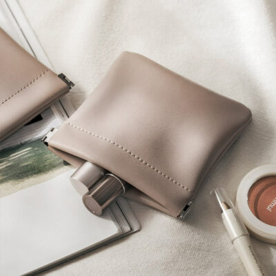 Leathery Self-Closing Mini Pouch Small Pouch Bag Mini Pouch Makeup Small Pouch For Purse Travel Essentials Style Degree Sg Singapore