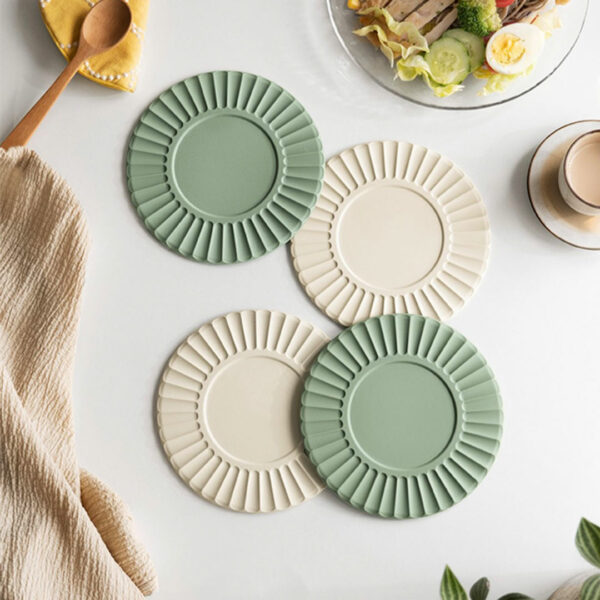 Roundly Silicone Dining Coaster Mat Placemat Dining Table Silicone Mats Coasters Trivets For Hot Pots Dining Essentials Style Degree Sg Singapore
