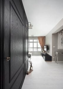 Black wooden entryway feature wall, Entryway black wooden feature wall, Style Degree, Singapore, SG, StyleMag.