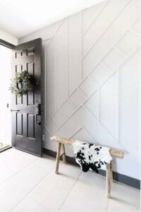 White panelling entryway feature wall, Textured white entryway feature wall, Style Degree, Singapore, SG, StyleMag.