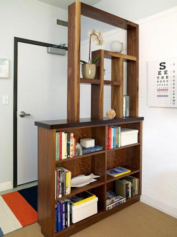 Wooden Bookshelf Entryway Partition StyleMag Style Degree