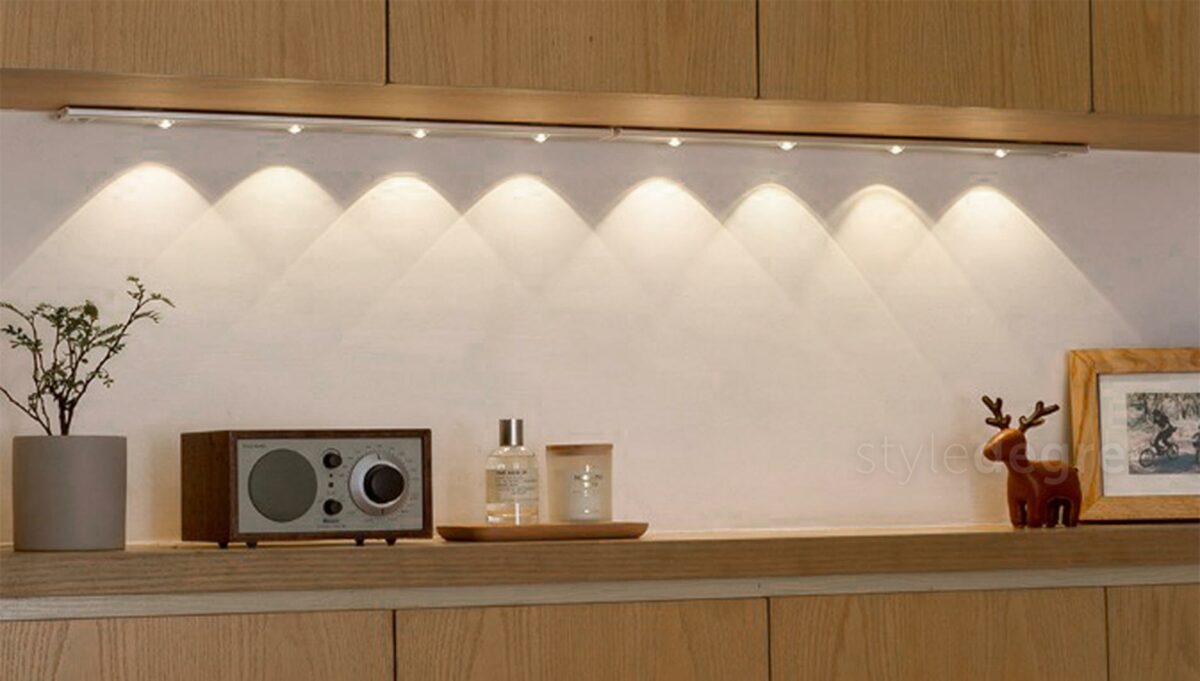 Brightly Motion Sensor Cabinet Light Undercabinet Wall Mounted Cabinet Light Hand Sweep Sensor Under Cabinet LED Light Style Degree Sg Singapore