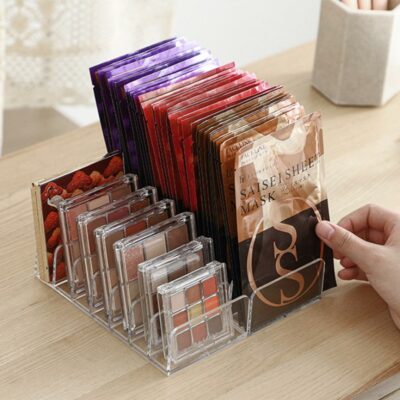 Clarity Makeup Palette & Face Mask Stand Acrylic Stand Clear Acrylic Stand For Makeup Drawer Organization Vanity Organization Desk Organisation Makeup Cosmetics Organizers Rack Style Degree Sg Singapore