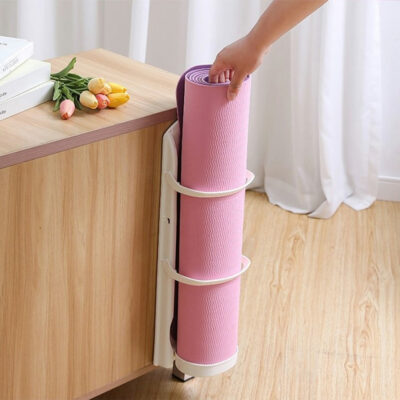 Yoga Mat & Rolls Wall Storage Holder Yoga Mat Gym Room Storage Wrapping Paper Storage Holder Wall Accesories Desk Essentials Space saving Wall Holder Style Degree Sg Singapore