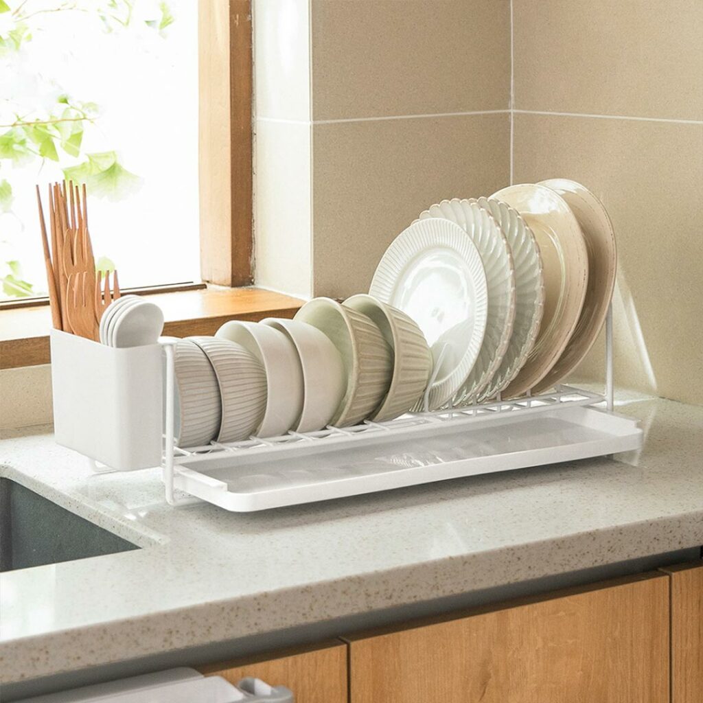 Slotted Multi-Layer Dish Drainer Rack | Kitchen Sink Organisation