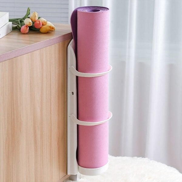 Yoga Mat & Rolls Wall Storage Holder Yoga Mat Gym Room Storage Wrapping Paper Storage Holder Wall Accesories Desk Essentials Space saving Wall Holder Style Degree Sg Singapore