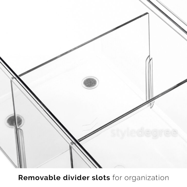 Clear Mini Storage Box (With Dividers) Transparent Storage Box