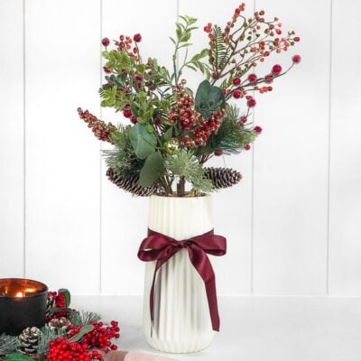 Christmas Design Your Own Faux Plant Space-saving Mini Christmas Tree Holly Berries Tree Realistic Artifical Christmas Tree Small Christmas Tree Style Degree Sg Singapore
