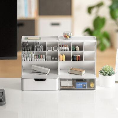 Vertigo Stationery Desk Organizer Pen Holder Organizer Multi-compartment Artist Storage Desk Organizer Multi-functional Staionery Holder Style Degree Sg Singapore