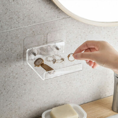 Acrylic Scent & Trinket Tray Wall Holder Clear Wall Ledge Holder Wall Trinket Shelf Style Degree Sg Singapore