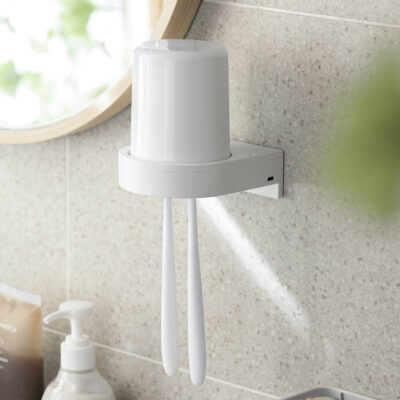 UV Toothbrush & Cup Steriliser UV Light Toothbrush Holder Set Wall Holder Smart Toothbrush Steriliser Bathroom Accessories Bathroom Holder Style Degree Sg Singapore