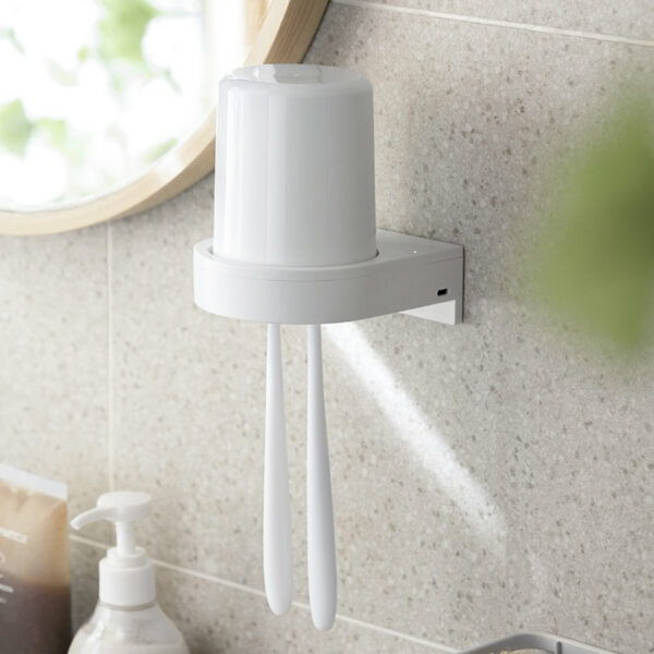 UV Toothbrush & Cup Steriliser UV Light Toothbrush Holder Set Wall Holder Smart Toothbrush Steriliser Bathroom Accessories Bathroom Holder Style Degree Sg Singapore