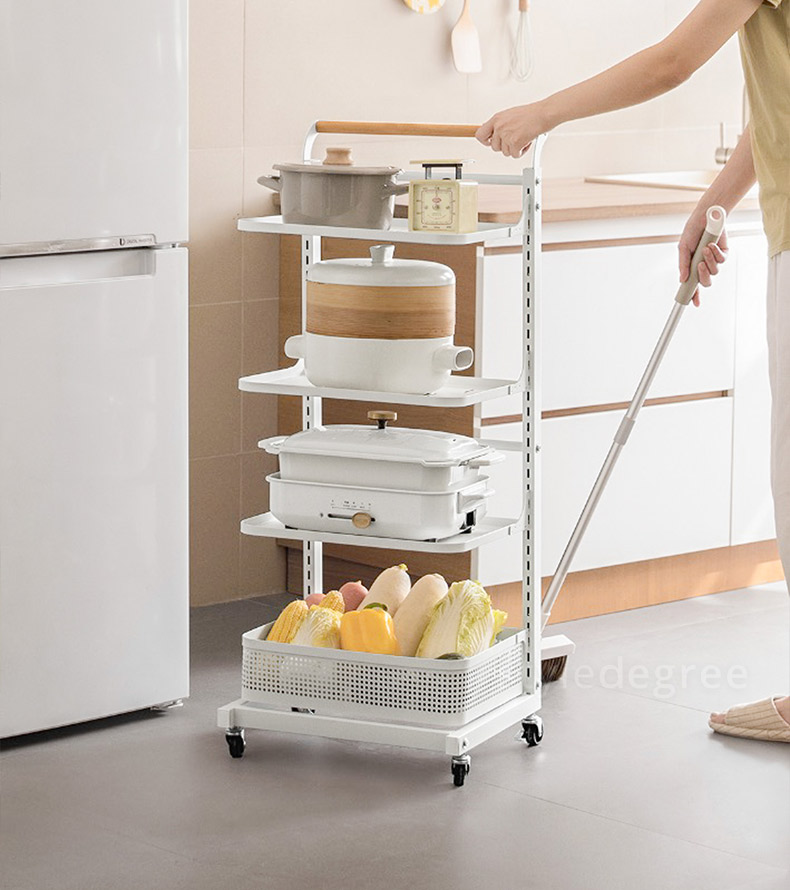 Kitchen Shelf trolley for serving, hosting tray, adjustable trolley, Style Degree Singapore Sg