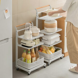 Scandinavian Adjustable Shelf Trolley