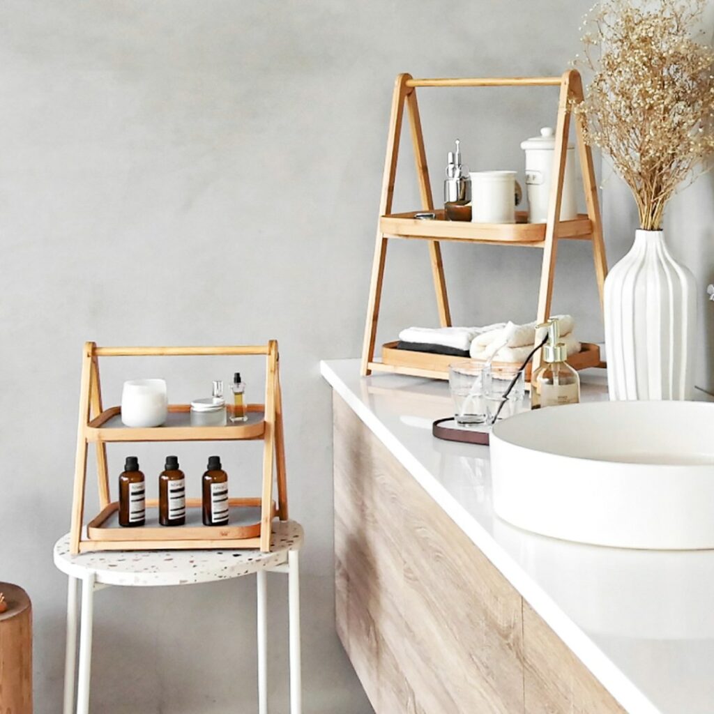 Gaia 2Tier Standing & Countertop Shelf Bathroom & Kitchen Organizers