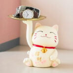 Fortune Cat Entryway Tray & Stand Zhao Cai Mao For Home Lucky Cat For Entryway CNY Home Decor Chinese New Year Modern Decor Singapore Style Degree Sg