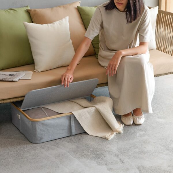 Gaia Underbed Collapsible Storage Box With Lid Underbed Storage Bags Underbed Storage Drawers With Handles Fabric Underbed Storage Style Degree Sg Singapore