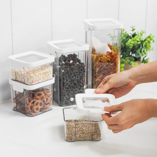 Clip & Store Viewable Airtight Container Kitchen Pantry Food Containers Clear Food Containers Clear Lid Airtight Food Containers BPA-free Pantry Food Storage Containers Best Food Storage Container For Dry Goods and Snacks Style Degree Singapore Sg