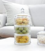 Raya Crystal Glass Food Jar Kuih Raya Jar Cookies Hari Raya Cookies Jar Raya Jar Embossed Glass Sealed Storage Jar Style Degree Singapore Sg