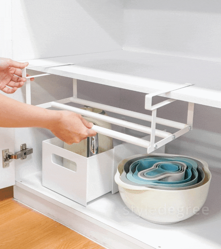 Extendable Under Shelf Organizer Kitchen & Wardrobe