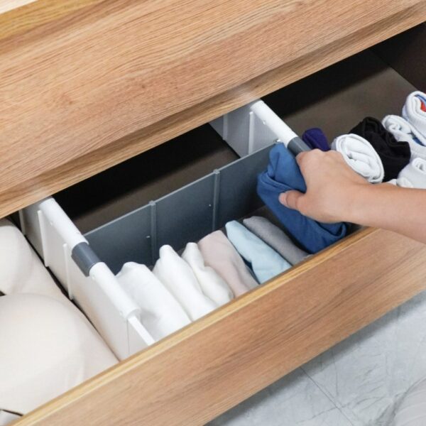Extendly™ Adjustable Drawer Divider Set (Small) Drawer Divider For Clothes Dresser Wardrobe Dresser Drawer Dividers Deep Drawer Dividers To Separate Clothes Plastics Drawer Organizer Singapore Style Degree Sg