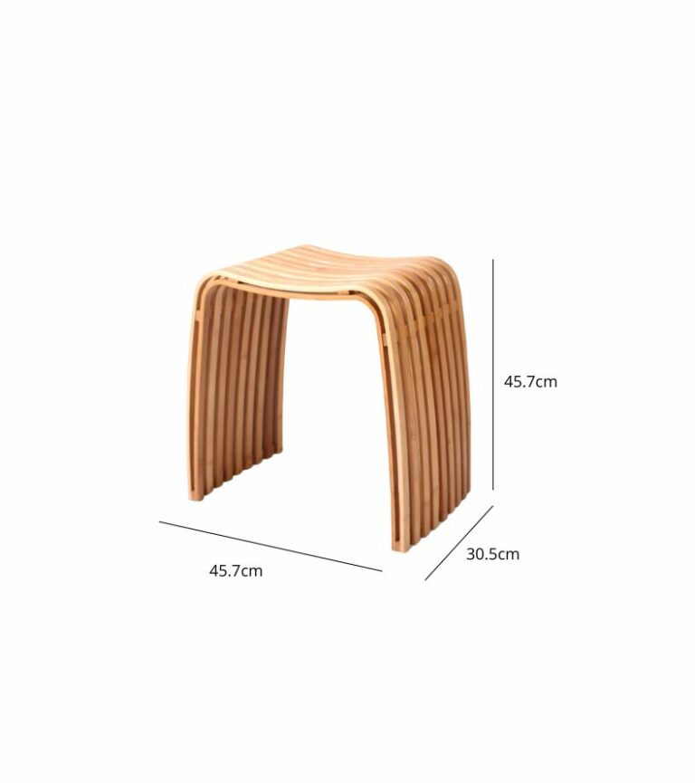 Gaia Fluted Stool Bench - Light - Style Degree