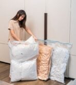 ClearVacuum™ Storage Bag Vacuum Storage Bag Compressible Storage Bags Travel Vacuum Bag Compressible Vacuum Bags Set Versatile Sizes With Portable Electric Pump Hand Pump Wardrobe Closet Clothes Style Degree Singapore